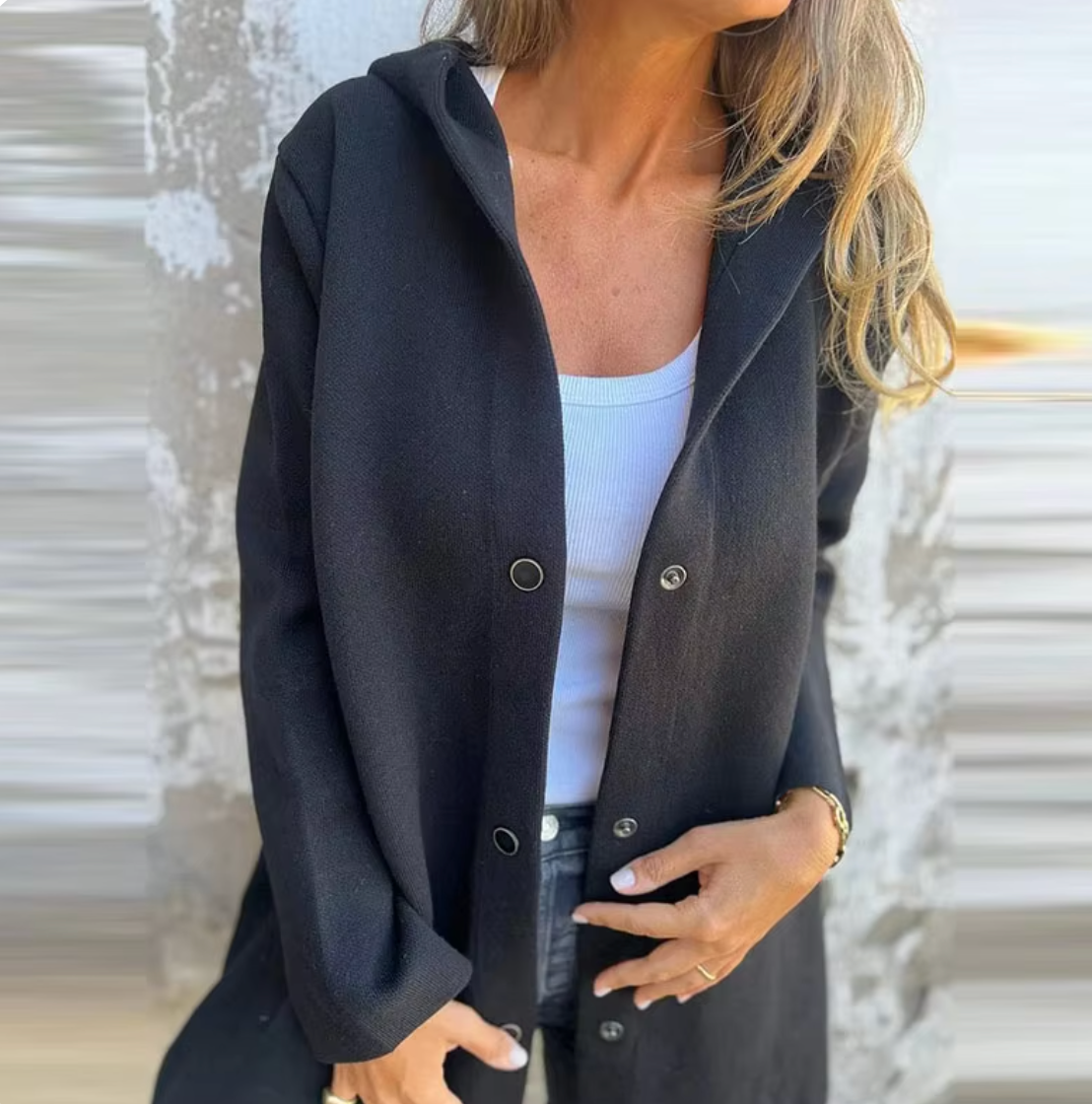 LISA | Casual single-breasted blazer met capuchon