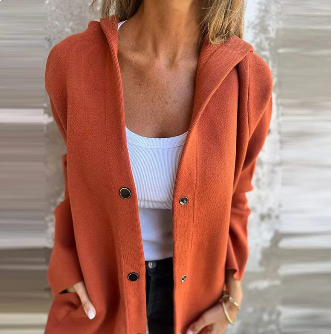 LISA | Casual single-breasted blazer met capuchon