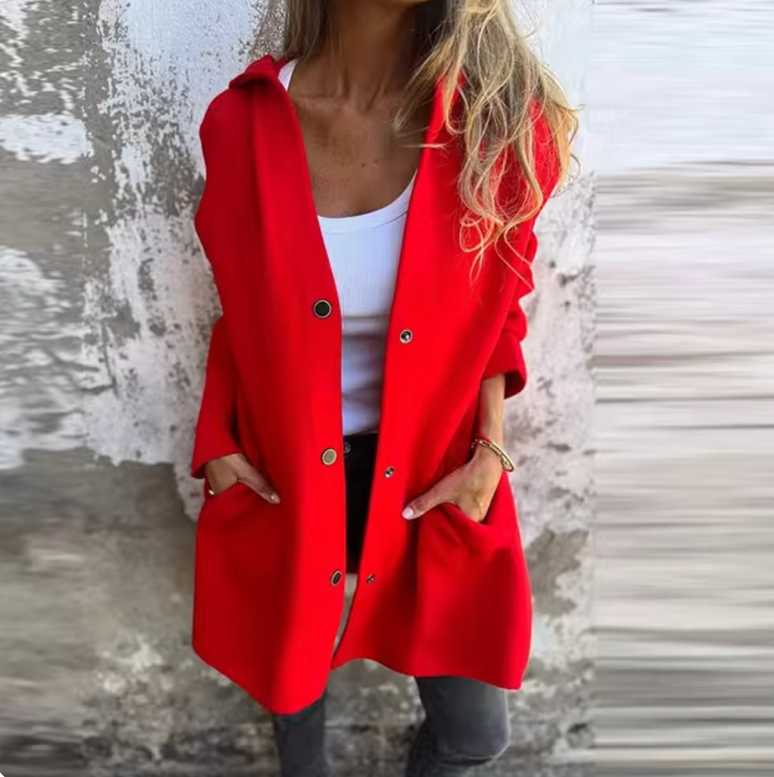 LISA | Casual single-breasted blazer met capuchon